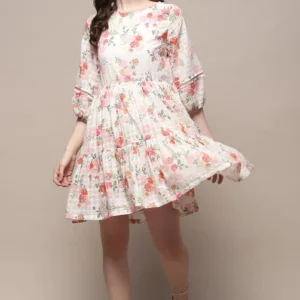 white cotton a line dress